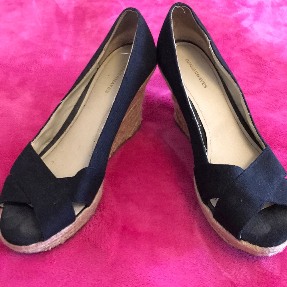 Denver Hayes Wedge Open Toe Platforms